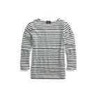 Ralph Lauren Striped Cotton Boatneck Shirt Indigo Greige