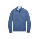 Ralph Lauren Cotton-blend Half-zip Pullover Derby Blue Heather 3x Big