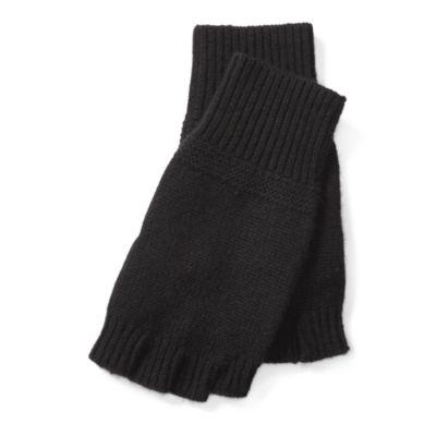 Ralph Lauren Cashmere Fingerless Gloves Black