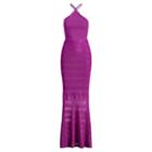 Ralph Lauren Knit Silk Column Gown Amethyst