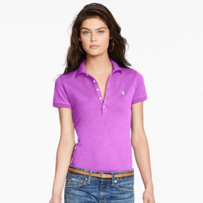 Ralph Lauren Women's Polo Shirt Purple Cactus