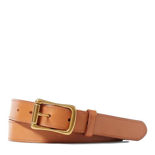 Polo Ralph Lauren Leather Roller-buckle Belt Tan