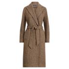 Ralph Lauren Donegal Tweed Open-front Coat Brown