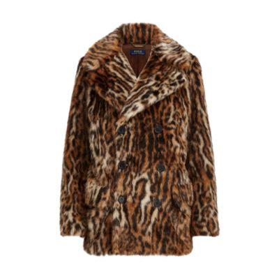 Ralph Lauren Ocelot-print Faux-fur Peacoat Ocelot