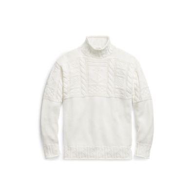 Ralph Lauren Aran-knit Cotton Sweater White