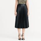 Ralph Lauren Lauren Pleated Midi Skirt Black