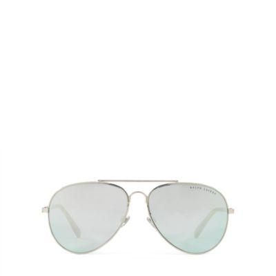 Ralph Lauren Mirrored Pilot Sunglasses Silver