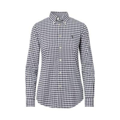 Ralph Lauren Slim Fit Gingham Poplin Shirt Black/white