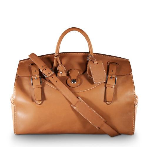 Ralph Lauren Saddle Calfskin Cooper Bag Rl Gold
