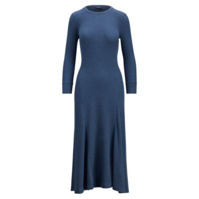 Ralph Lauren Cotton Fit-and-flare Dress Shale Blue Heather
