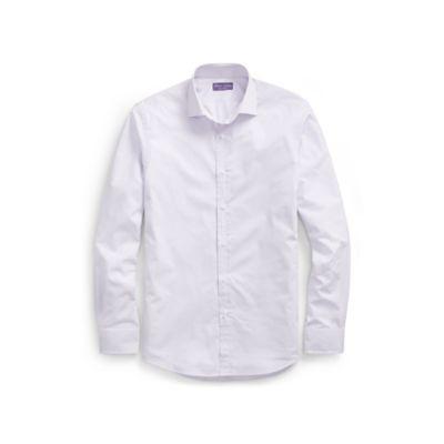Ralph Lauren Striped Cotton Dress Shirt Lavender And White