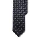 Ralph Lauren Patterned Silk Narrow Tie Navy/white