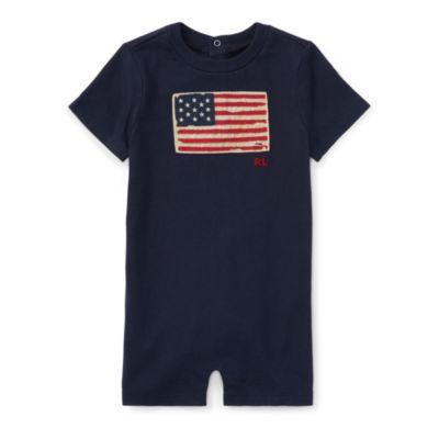 Ralph Lauren Flag Cotton Jersey Shortall Hunter Navy 3m