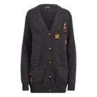 Ralph Lauren Patchwork Boyfriend Cardigan Granite