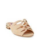 Ralph Lauren Jeanette Suede Slide Sandal Buscuit/gold