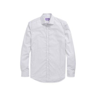Ralph Lauren Checked Cotton Dress Shirt White And Dark Blue