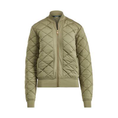 Ralph Lauren Quilted Bomber Jacket Autumn Sage