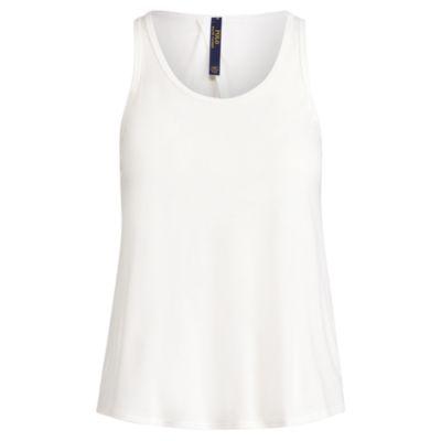 Ralph Lauren Flyaway-back Jersey Tank White