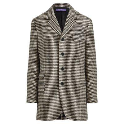 Ralph Lauren Marcel Houndstooth Jacket Black/antique Cream