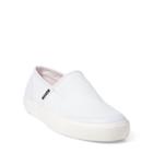 Ralph Lauren Itford Canvas Slip-on Sneaker Pure White