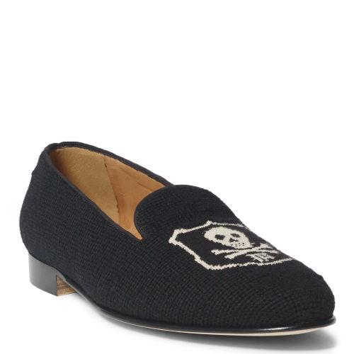 Ralph Lauren Collis Skull Slipper Black/skullbones