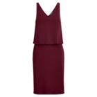 Ralph Lauren Front-overlay Jersey Dress Red Sangria