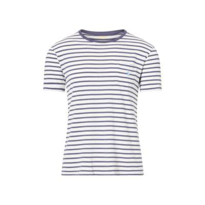 Ralph Lauren Cotton Jersey Pocket T-shirt White/observer Blue