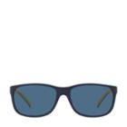 Polo Ralph Lauren Polo Striped Square Sunglasses Matte Blue Navy