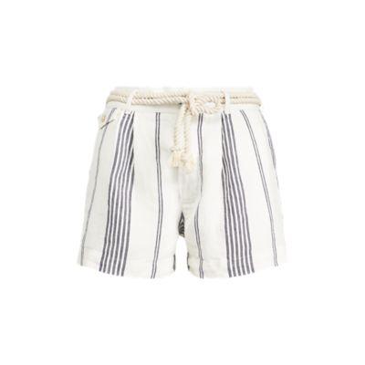 Ralph Lauren Striped Linen Short Cream/indigo Stripe