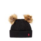 Ralph Lauren Double-pom-pom Wool Hat Polo Black