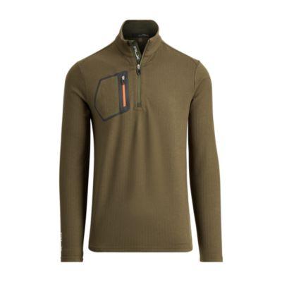 Ralph Lauren Tech Jersey Half-zip Pullover Heather Herringbone