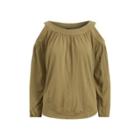 Ralph Lauren Jersey Cold-shoulder Top Autumn Sage