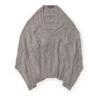 Ralph Lauren Cable Cashmere Poncho Scarf Grey