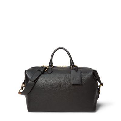 Ralph Lauren Grain Calfskin Duffel Bag Black