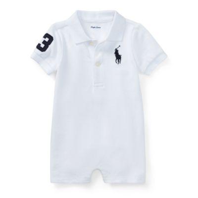 Ralph Lauren Cotton Mesh Polo Shortall White 3m