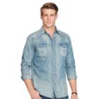 Polo Ralph Lauren Distressed Denim Western Shirt Frankie Indigo Wash