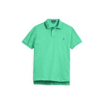 Ralph Lauren Custom Fit Mesh Polo Shirt Pale Kelly