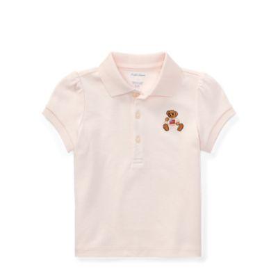 Ralph Lauren Polo Bear Cotton Polo Shirt Delicate Pink 9m