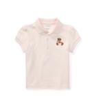 Ralph Lauren Polo Bear Cotton Polo Shirt Delicate Pink 9m