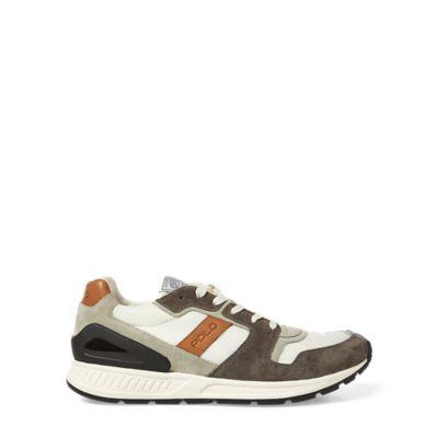 Ralph Lauren Train 100 Suede-mesh Sneaker New Graphite