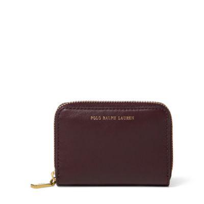 Ralph Lauren Leather Small Zip Wallet Purple