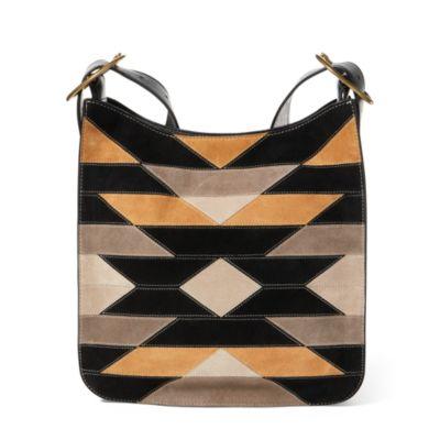 Ralph Lauren Patchwork Lennox Messenger Bag Black Mu