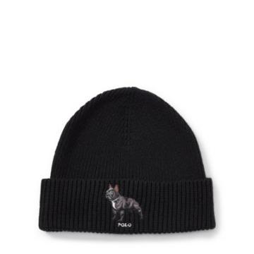 Ralph Lauren French Bulldog Watch Cap Black Fr Bull Dog