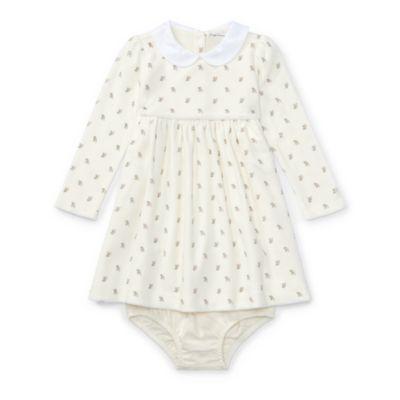 Ralph Lauren Floral Velour Dress & Bloomer Rose Floral 3m
