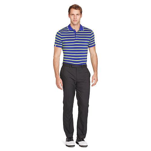 Ralph Lauren Rlx Golf Custom-fit Performance Polo Flag Royal/blaze Lime