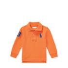 Ralph Lauren Cotton Mesh Polo Shirt Kona Orange 12m