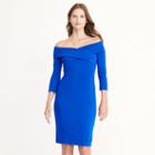 Ralph Lauren Lauren Off-the-shoulder Jersey Dress Port Blue