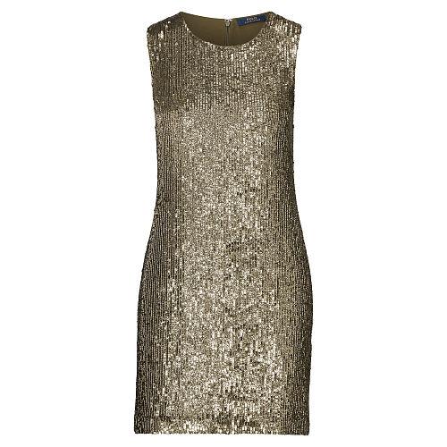 Polo Ralph Lauren Sequined Sleeveless Dress New Olive