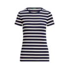 Ralph Lauren Stretch Cotton T-shirt Navy/gold Lurex Sp