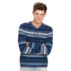 Ralph Lauren Denim & Supply Striped Cotton Henley Sweater Blue Multi